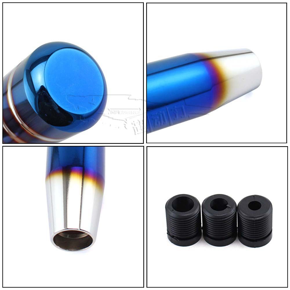 Car Modified Baked Blue Gear Head 8.5/13/18CM Stainless Steel Gear Lever Manual Gear Baked Blue Gear Head