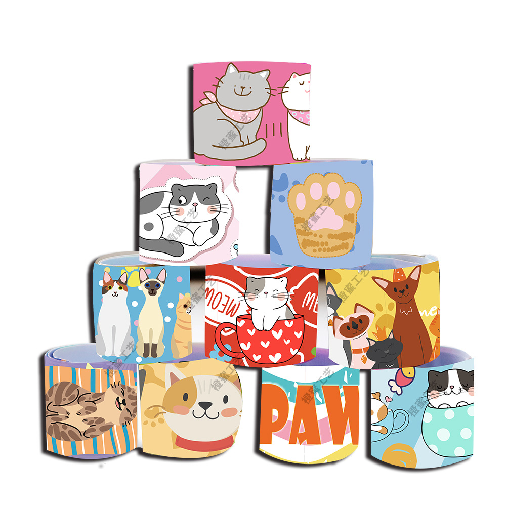 Cross-Border Kitten Series Snap Ring Pet Party Snap Ring Paw Cat and Dog Theme Activity Bracelet