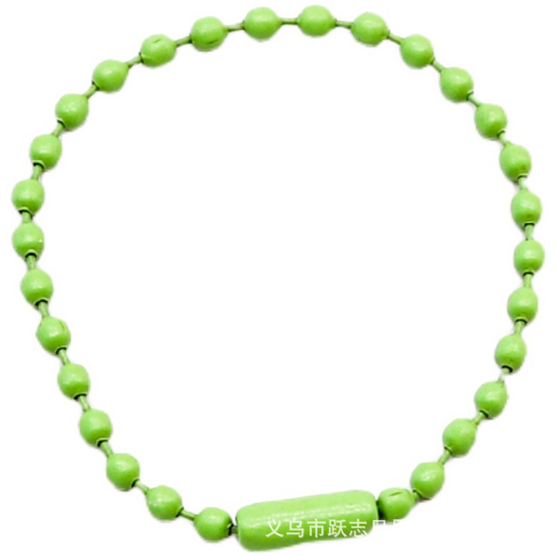 New handmade diy chain jewelry accessories metal color spray paint bead chain tag pendant goo card accessories