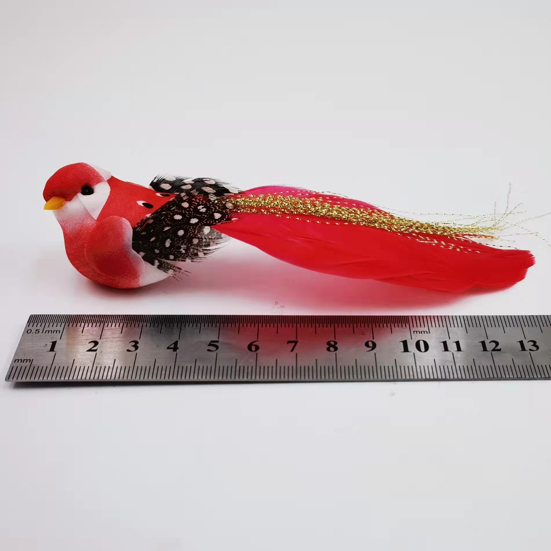 New product simulation feather bird/gold thread/foam bird fake bird decoration props
