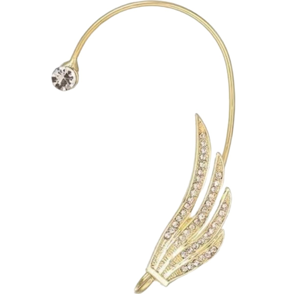 Star's New Ear Clip Tassel Diamond-Encrusted Ear Bone Without Piercing Elegant Butterfly Flower-Like Tiktok Same Style Wing Ear Hook