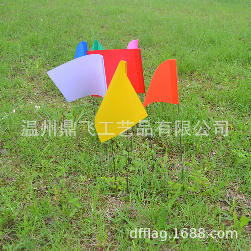 Thickened Pvc Colorful Flag, Surveying Landmark Flag, Irrigation Marking Flag, Custom Marking Flag