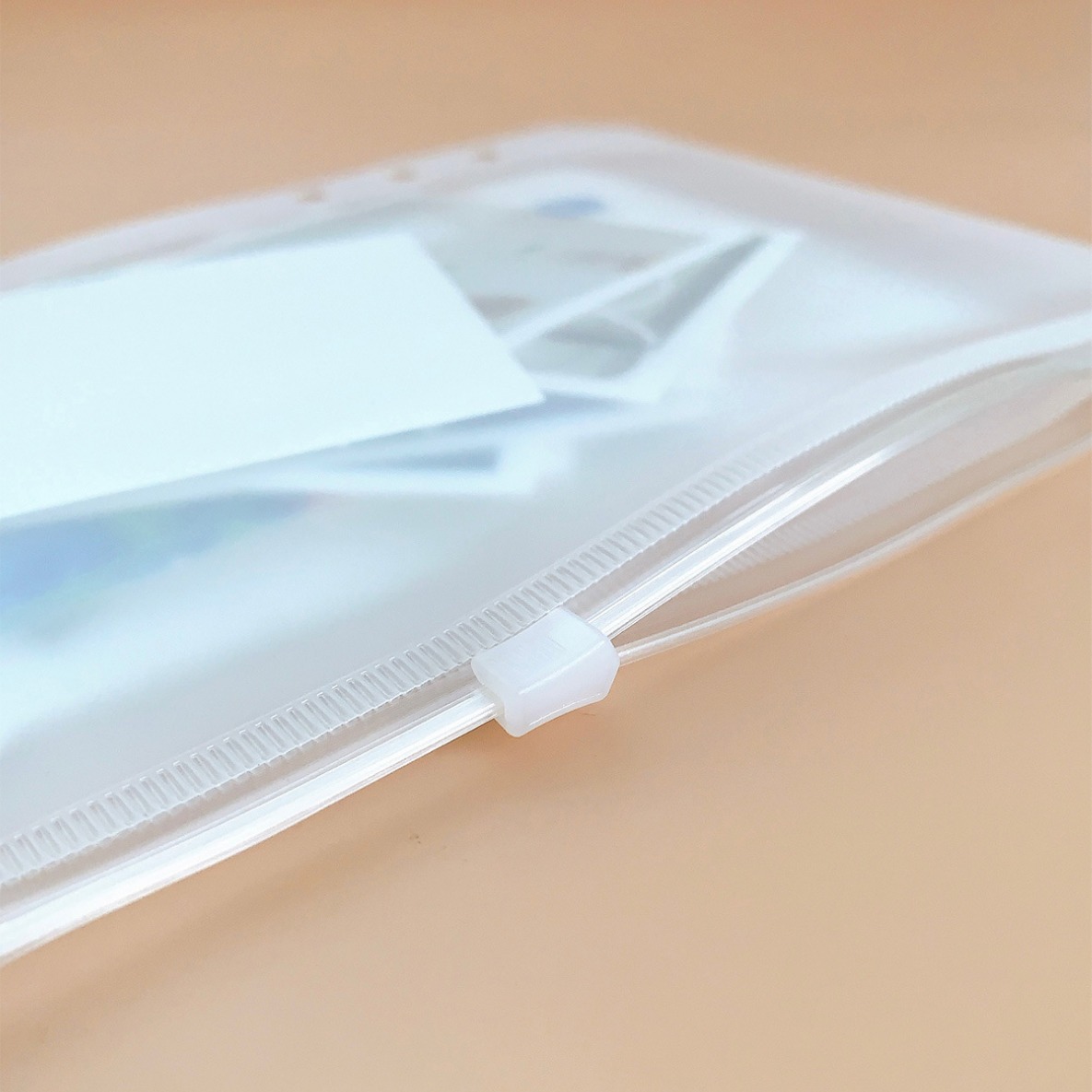 Cross-Border Frosted Storage Bag Transparent 6-Hole Pvc Business Card and Document Storage Binder Loose-Leaf Notebook Inner Pages Loose-Leaf Bag Wholesale