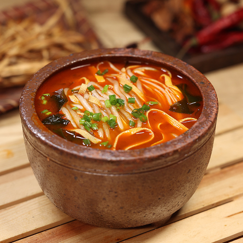 Wanhe Soil Bean Powder Casserole Spicy Hot Pot Bagged Coarse Rice Noodle Fans Night Food Convenient Instant Vermicelli Fat Sauce Potato Powder