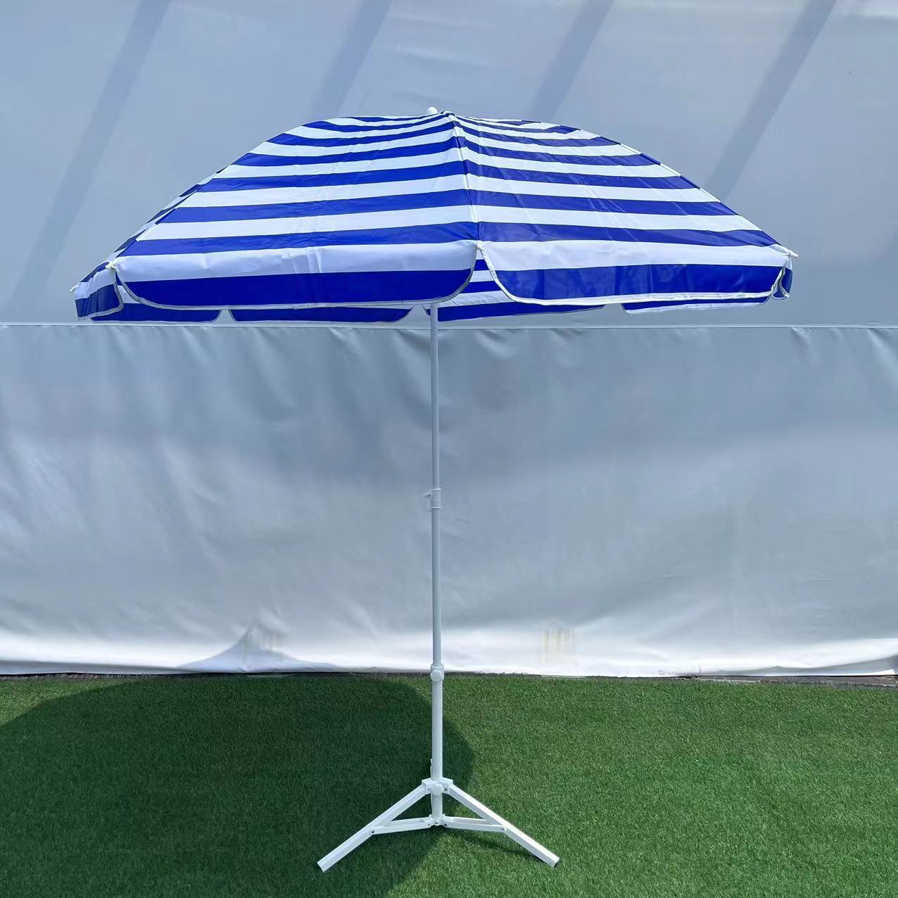 Factory Direct Sales Spot 2m Stripesd Sun Umbrella Stall Garden Umbrella Portable Advertising Umbrella Beach Umbrella