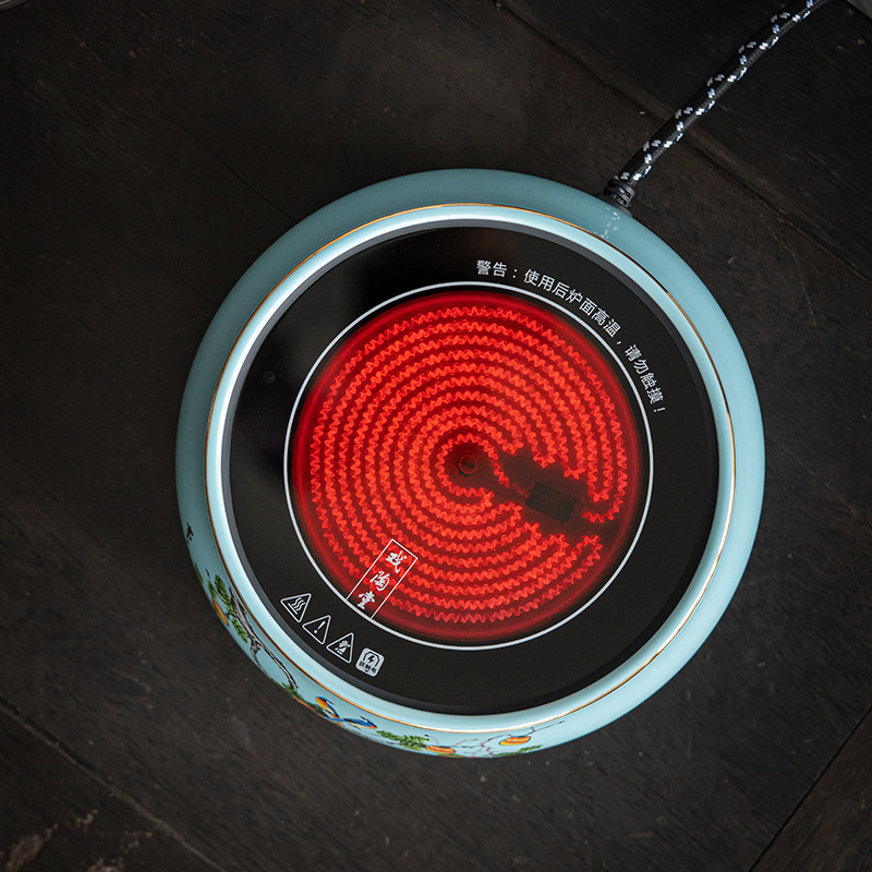 Electric Ceramic Stove Tea Maker Glass Tea Brewing Kettle Water Boiling Tea Pot Fully Automatic Household Steam Tea Stove Set