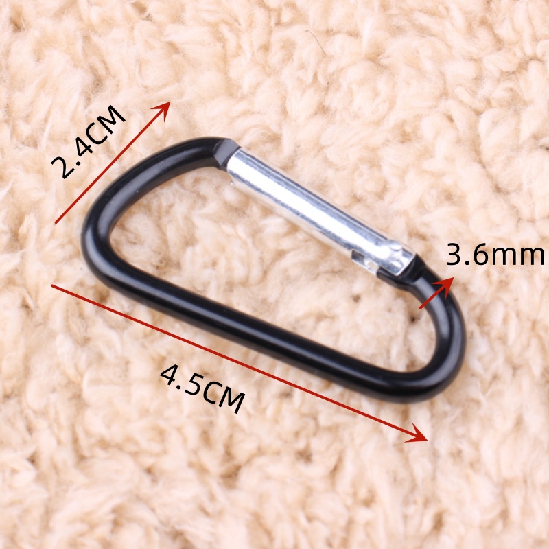 No. 5 Colorful Aluminum Alloy Carabiner Backpack Water Kettle Quick Release Buckle Multi-Functional D-Shaped Hook Outdoor Spring Carabiner Hook