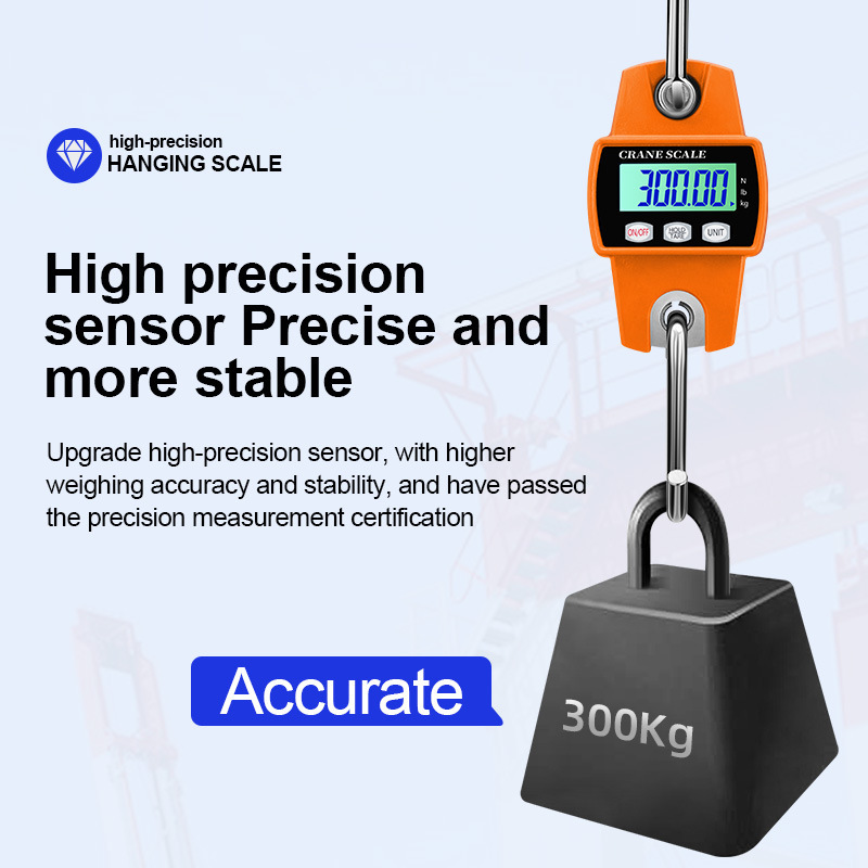 Electronic Crane Scale 300kg Manufacturer Wholesale Digital Hook Scale Crane Scale Portable Mini Portable Scale 500kg Crane Scale