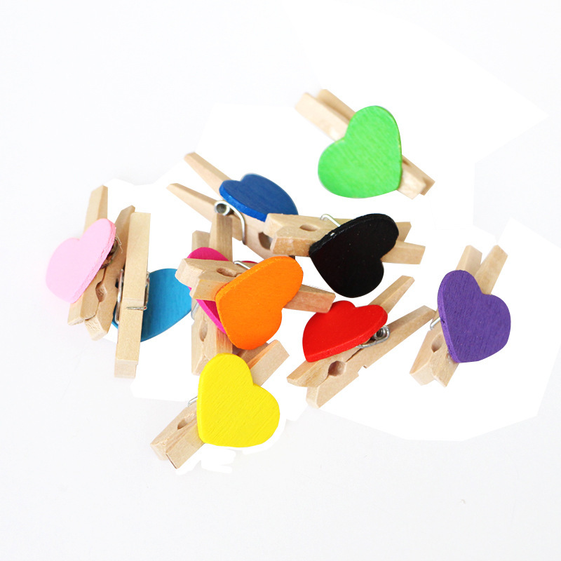 Manufacturer Supplies 3X0.4Cm Creative Clip Photo Clip Photo Clip Photo Wall Note Clip Message Clip Heart Clip