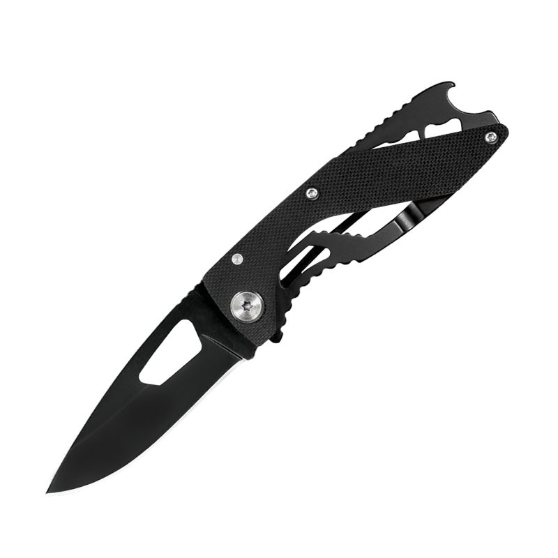 Cross-Border High Hardness Outdoor Survival Self-Defense Folding Knife G10 Handle Outdoor Multi-Functional Portable Folding Knife