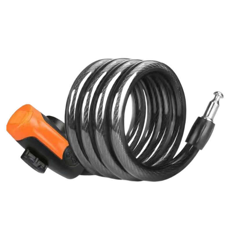 Bicycle combination lock anti-shear mountain bike leather ring electric lock disc brake lock bicycle portable battery car key