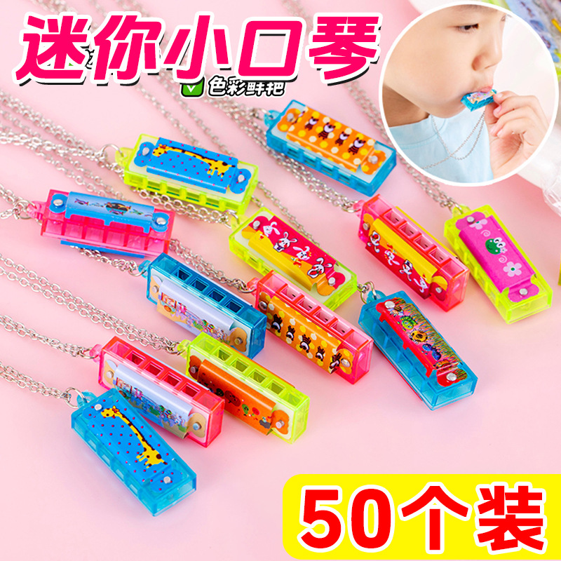 Мини гармоника для детей на шее 4 отверстия 4 тона играющая гармоника музыкальные инструменты для детского сада маленькие подарки практичные для всего класса