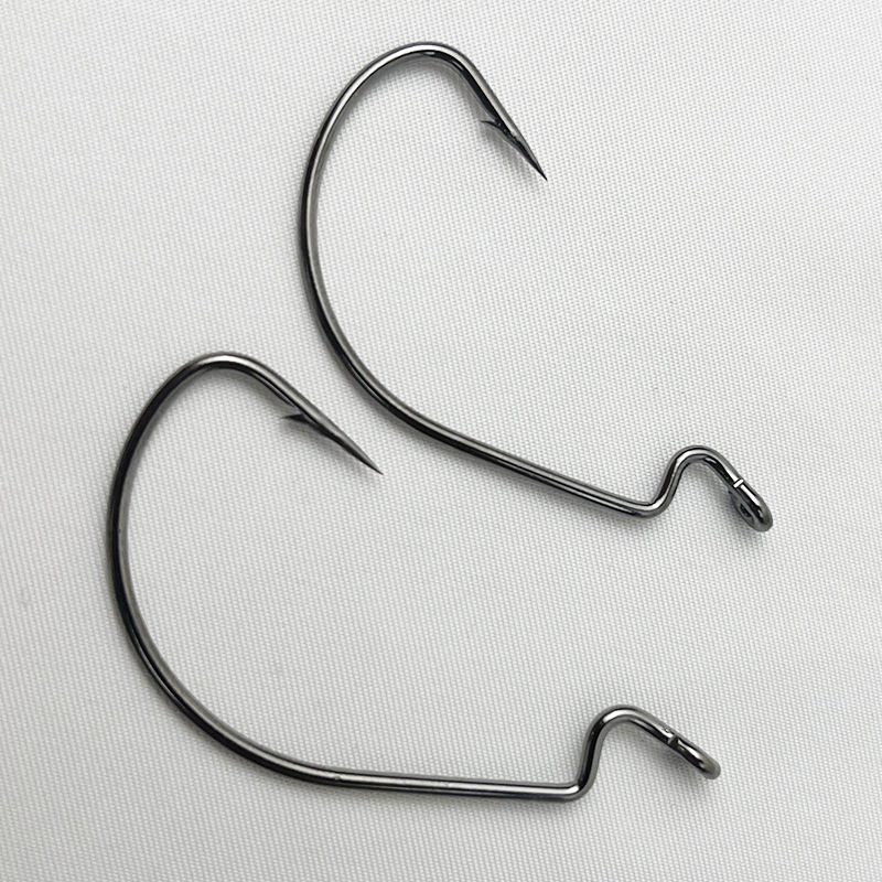 High carbon steel wide belly crank hook deep sea fishing giant iron plate single hook barbed Luya soft bait hook hook manufacturers