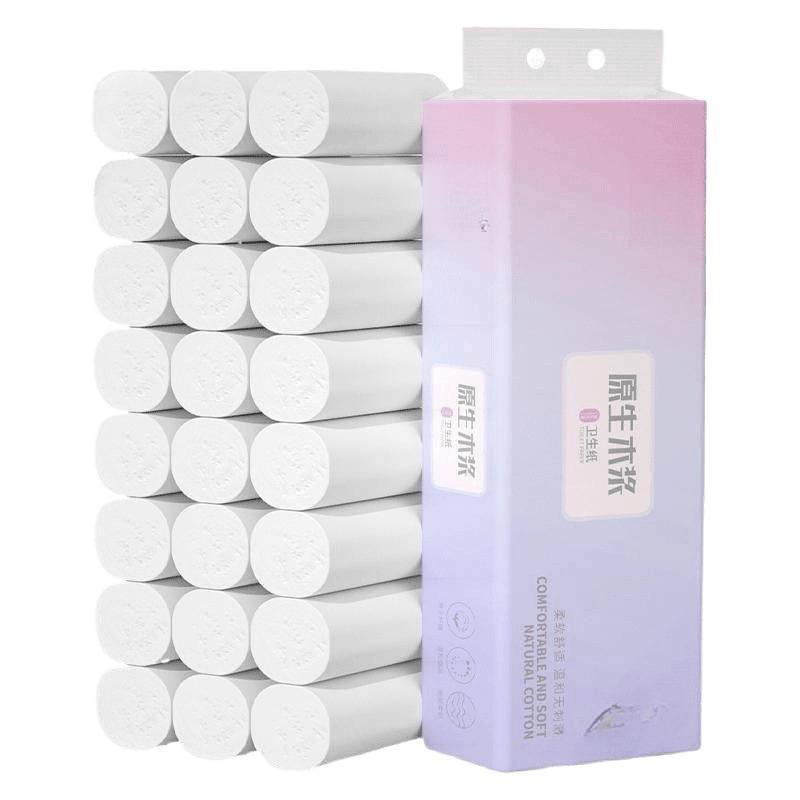 Toilet Paper Made from Virgin Wood Pulp for Home Use, Coreless Toilet Paper Rolls, Wholesale Box Quantity == Rolls
