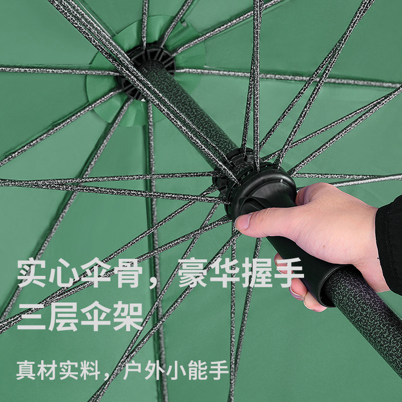 Outdoor parasol stall sentry box commercial large umbrella bazaar UV-proof sunscreen silver glue waterproof stall umbrella manufacturers