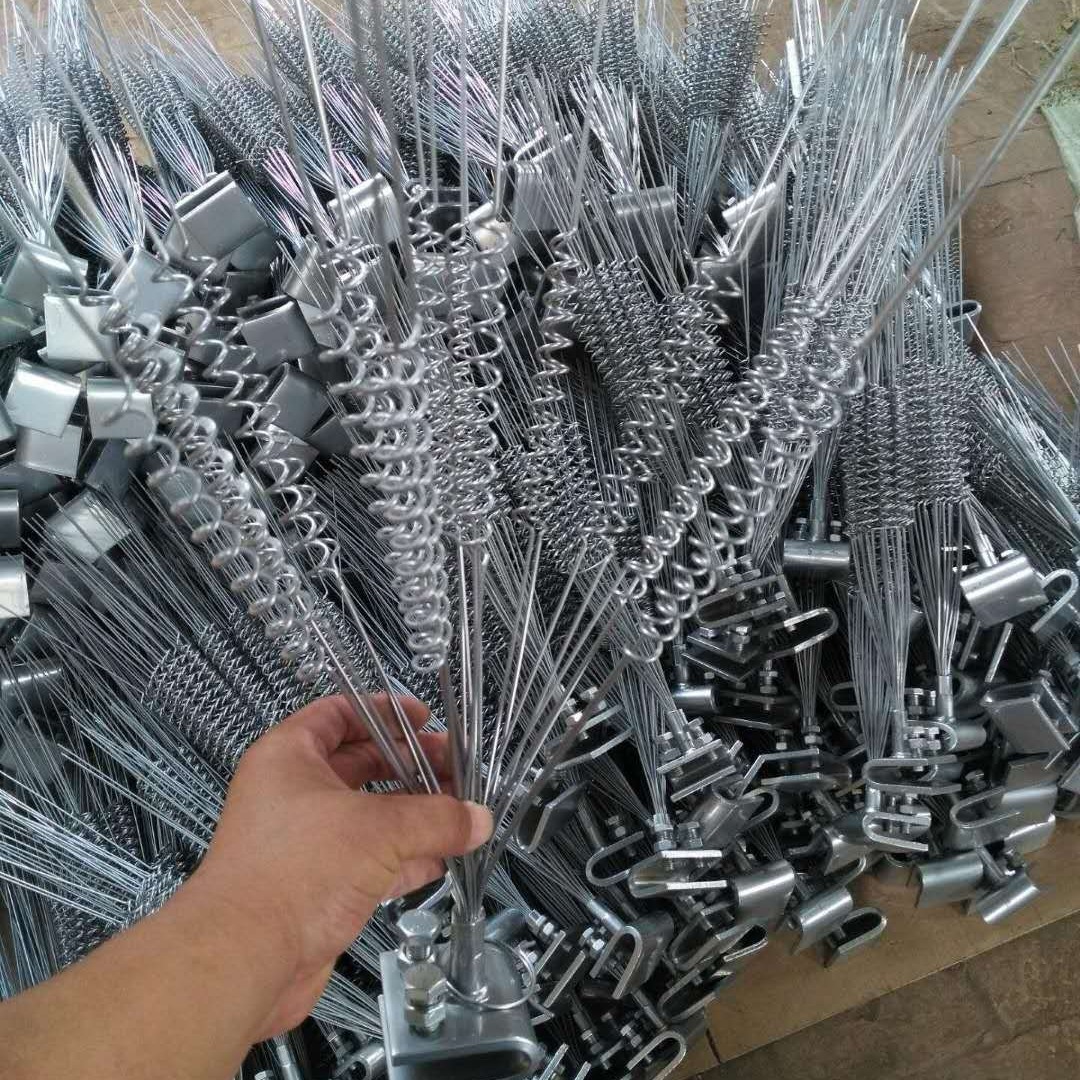 Power Line Anti-Bird Spikes, Bird Repellent Spikes, Optical Cable Protection Fittings, Steel Wire Anti-Bird Spikes 25*60