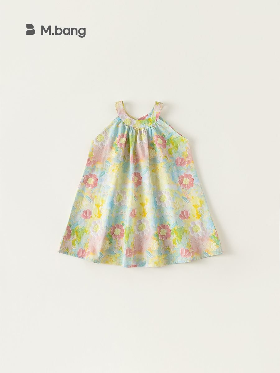 Youbao Children's Clothing Summer New Sleeveless Denim Halter Dress for Young Girls Sweet Girls' Dress