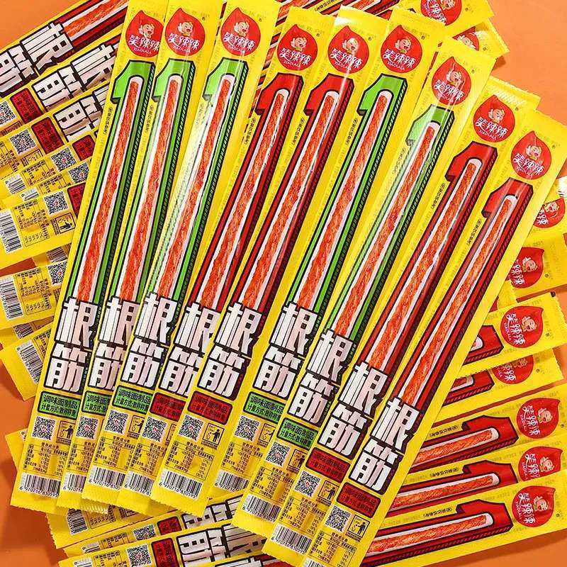 [Специальная поставка Лагеря Молний] Улыбающийся острый один сухожилие острая полоска острые закуски с говяжьими сухожилиями около 6 г/упаковка