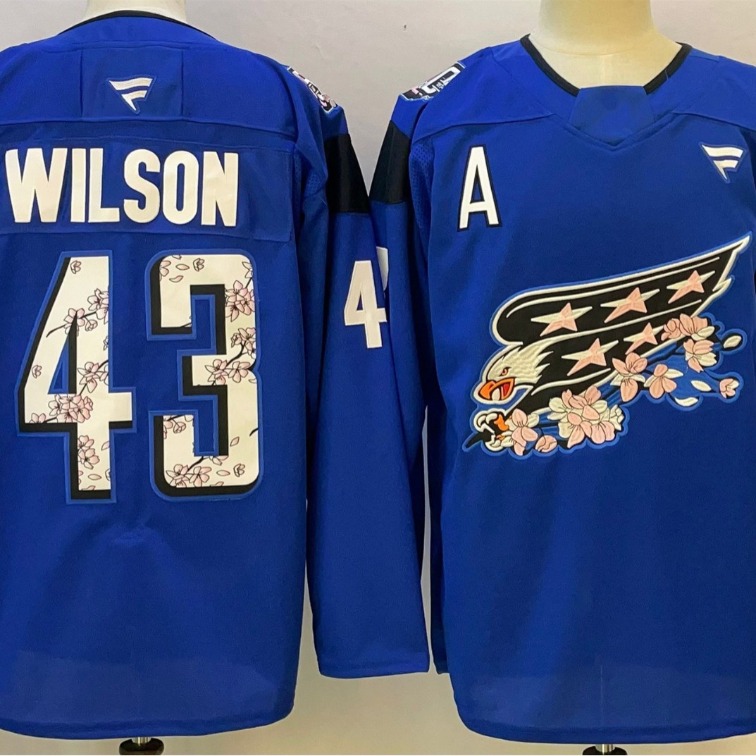 Nhl Ice Hockey Jersey Fever Edition Capitals Team Player Number Embroidered Ice Hockey Uniform Curved Hockey Uniform