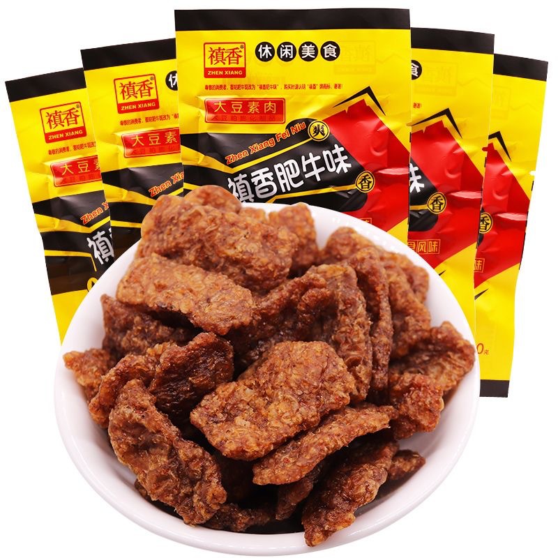 Mushroom fat beef flavor 18g soy vegetarian meat dried tofu spicy strips 8090 s nostalgic snacks childhood snacks childhood snacks childhood