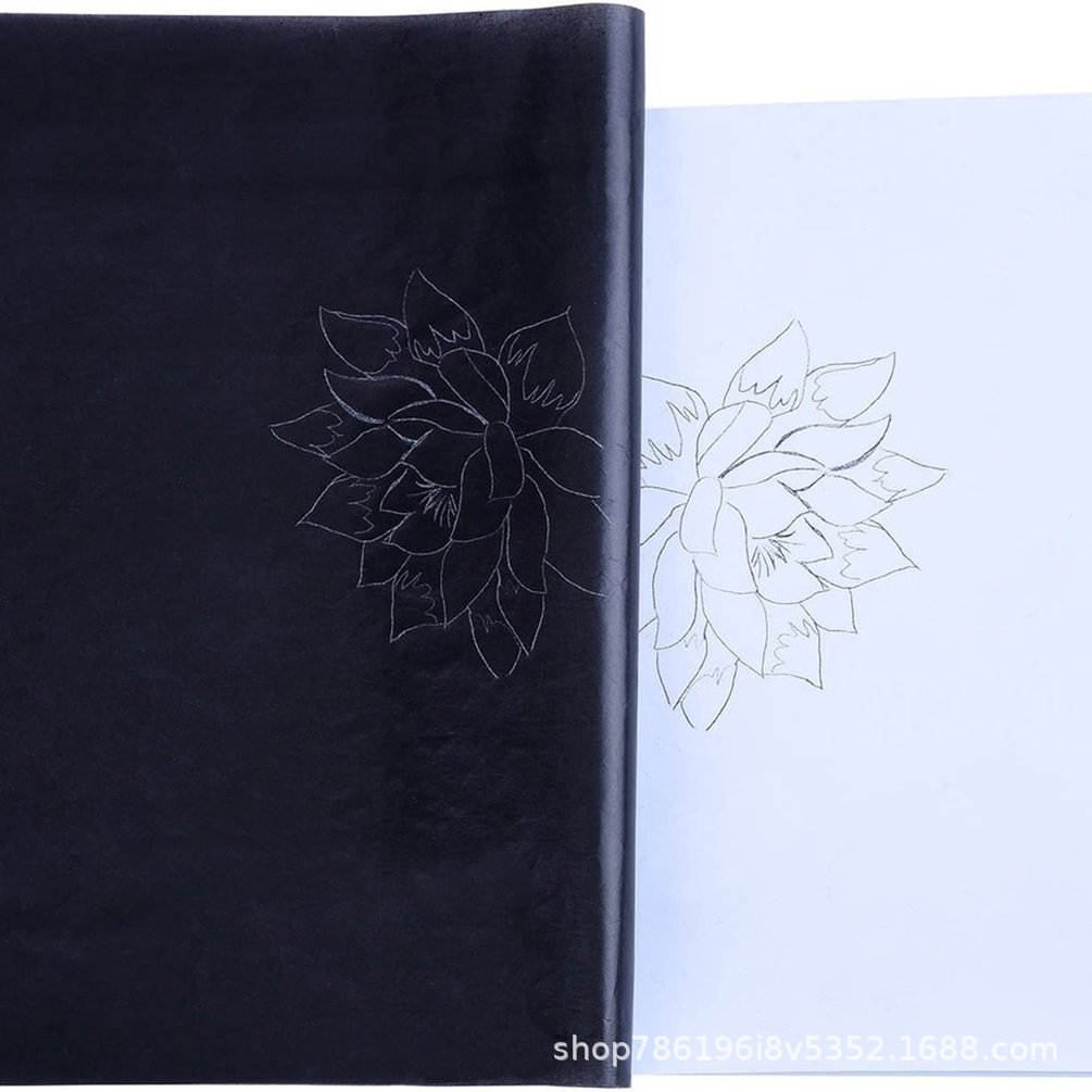 Source manufacturers graphite carbon paper Amazon best selling single-sided A4 carbon paper painting tracing effect is clear
