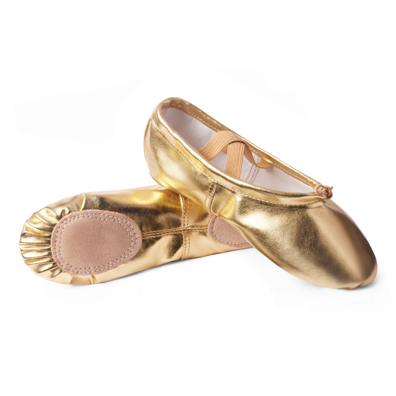 Children's dance shoes soft bottom practice PU leather cat claw shoes women's yoga gold silver dance shoes ballet dance shoes wholesale