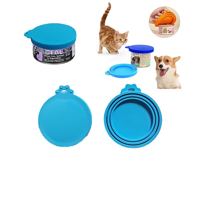 Silicone Pet Can Lid, Cat Can Sealing Lid, Cat and Dog Wet Food Preservation Lid, Three-In-One Cat and Dog Can Lid