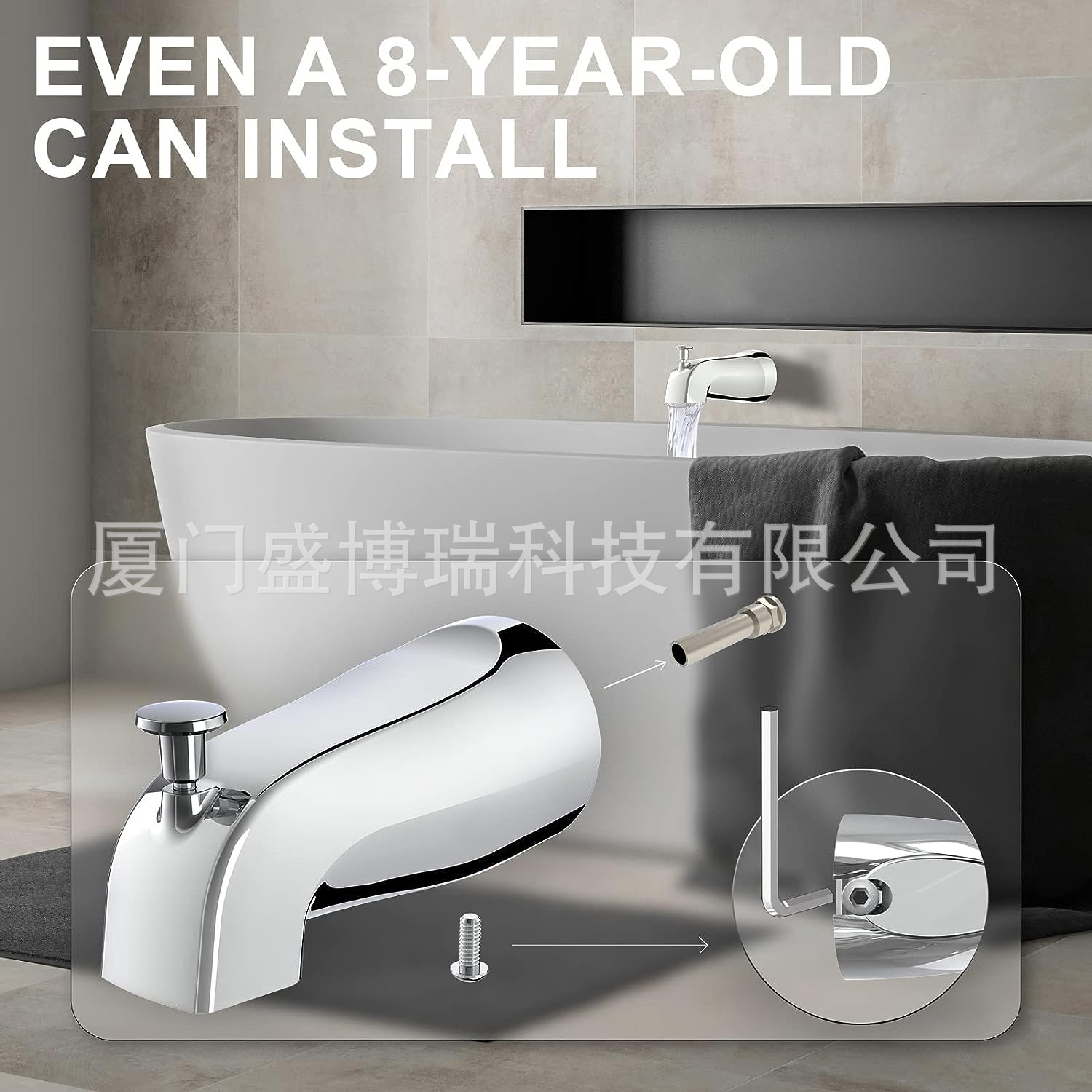 Amazon bathroom concealed bathtub faucet multifunctional pull-down bathtub faucet spot can be processed on behalf