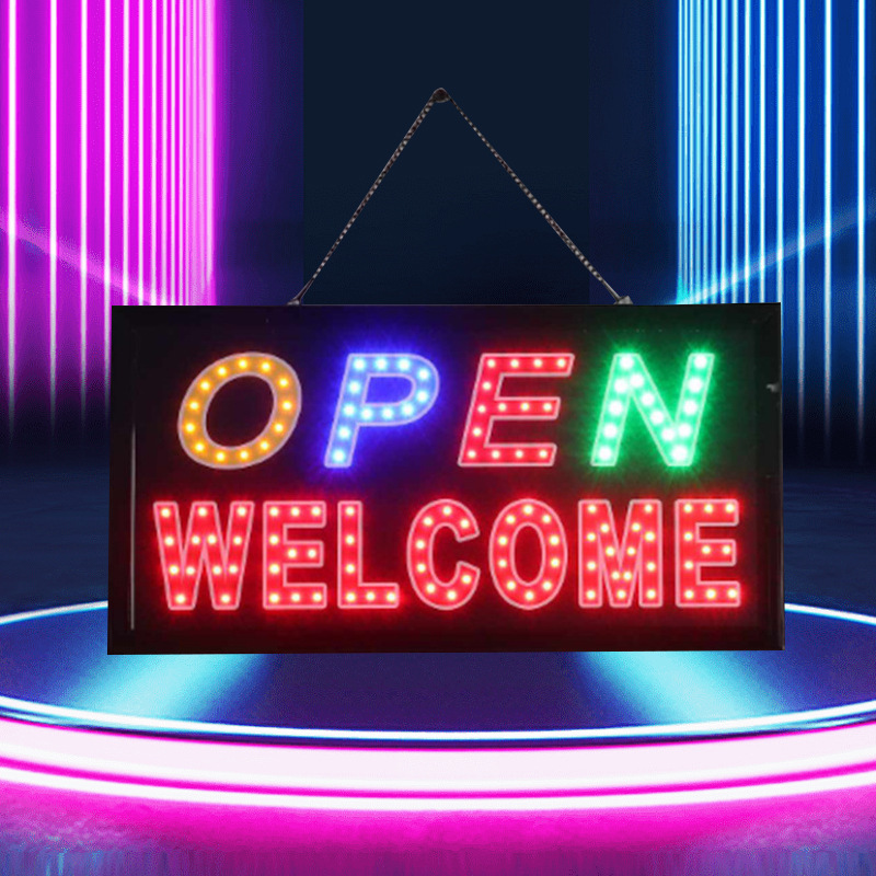 Горячая продажа светодиодного рекламного щита LED открытого знака неонового освещения для магазина Чанглян