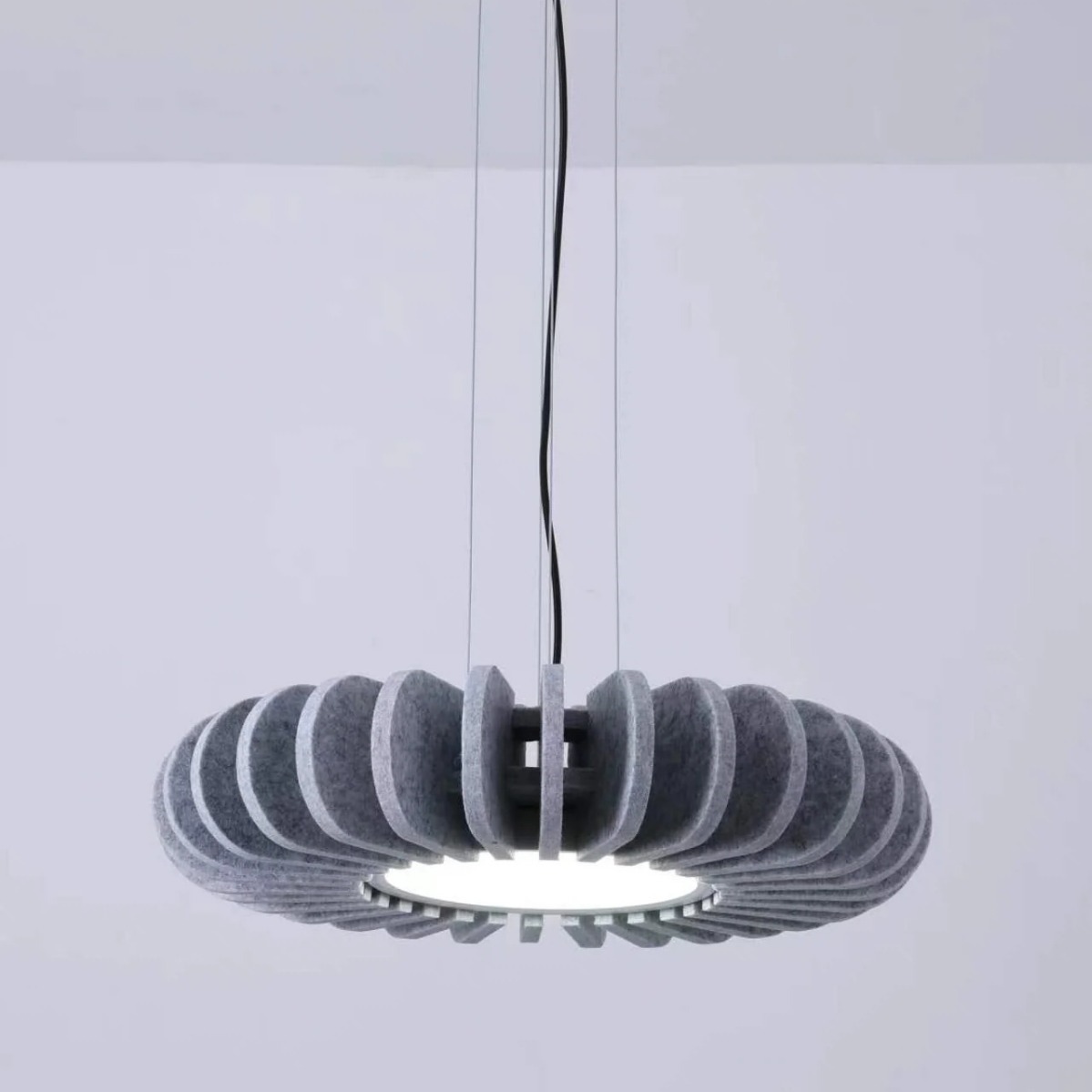 Zhongshan Factory Exhibition Hall Danish Designer Nordic Minimalist Present Exhibition Restaurant Office Creative Pumpkin Semicircle Sound-Absorbing Wool