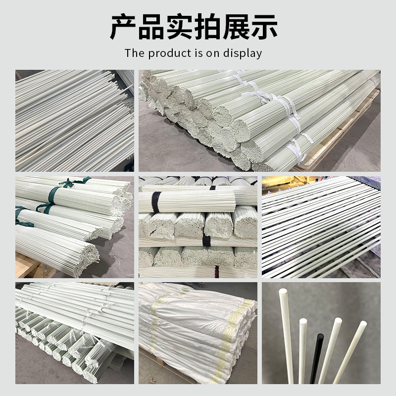 Factory Direct Sales Large and Small Arch Shed Pole Bracket Greenhouse Flower Shed Vegetable Greenhouse Fiberglass Pole Stick Greenhouse Frame