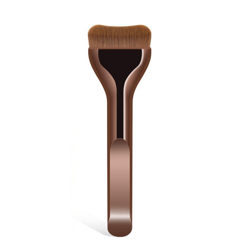 New Hot-Selling Single Ultra-Thin Widened Tongue-Shaped Foundation Brush, Traceless Concealer, Powder-Free Flat-Head Soft-Bristled Beauty Tool
