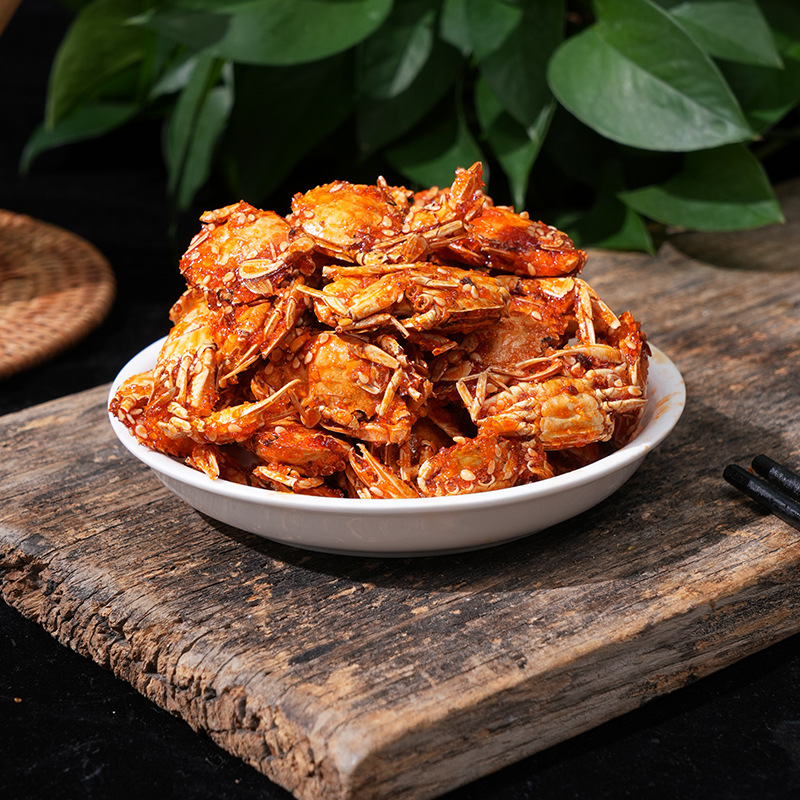 Spicy Small Crabs, Small Sea Crabs, Seafood Ready-To-Eat Seafood Snacks, Crispy Braised Crabs