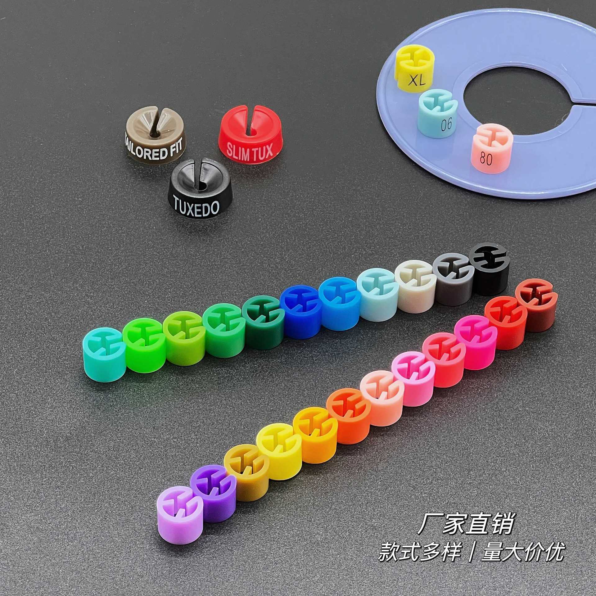 Factory direct blank size buckle printable alphanumeric size label color clothing size circle in stock Amazon