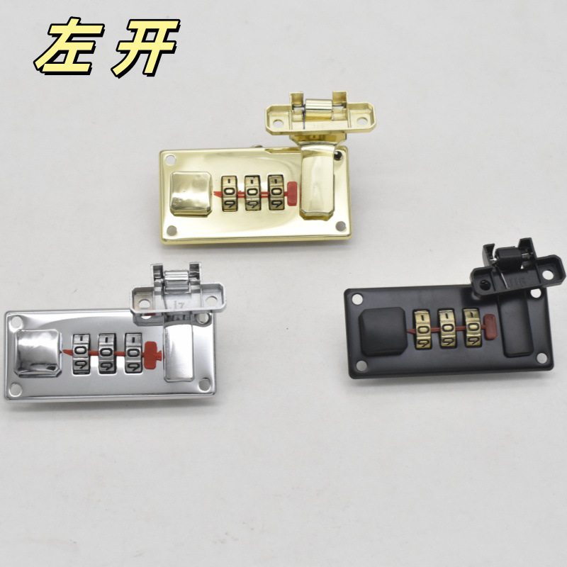 Factory Ready-Made Luggage Password Lock Tool Box Lock Anti-Theft Left and Right Password Lock Internal and External Adjustable Key Lock
