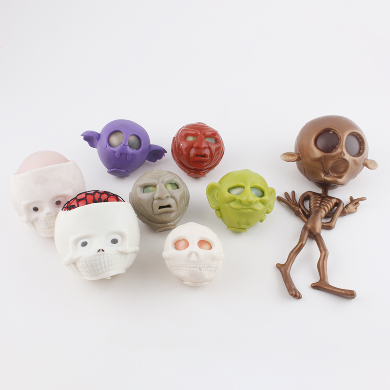 Ghost Festival alien vent ball Ghost Head water ball squeeze ball Halloween novelty explosions decompression toys wholesale