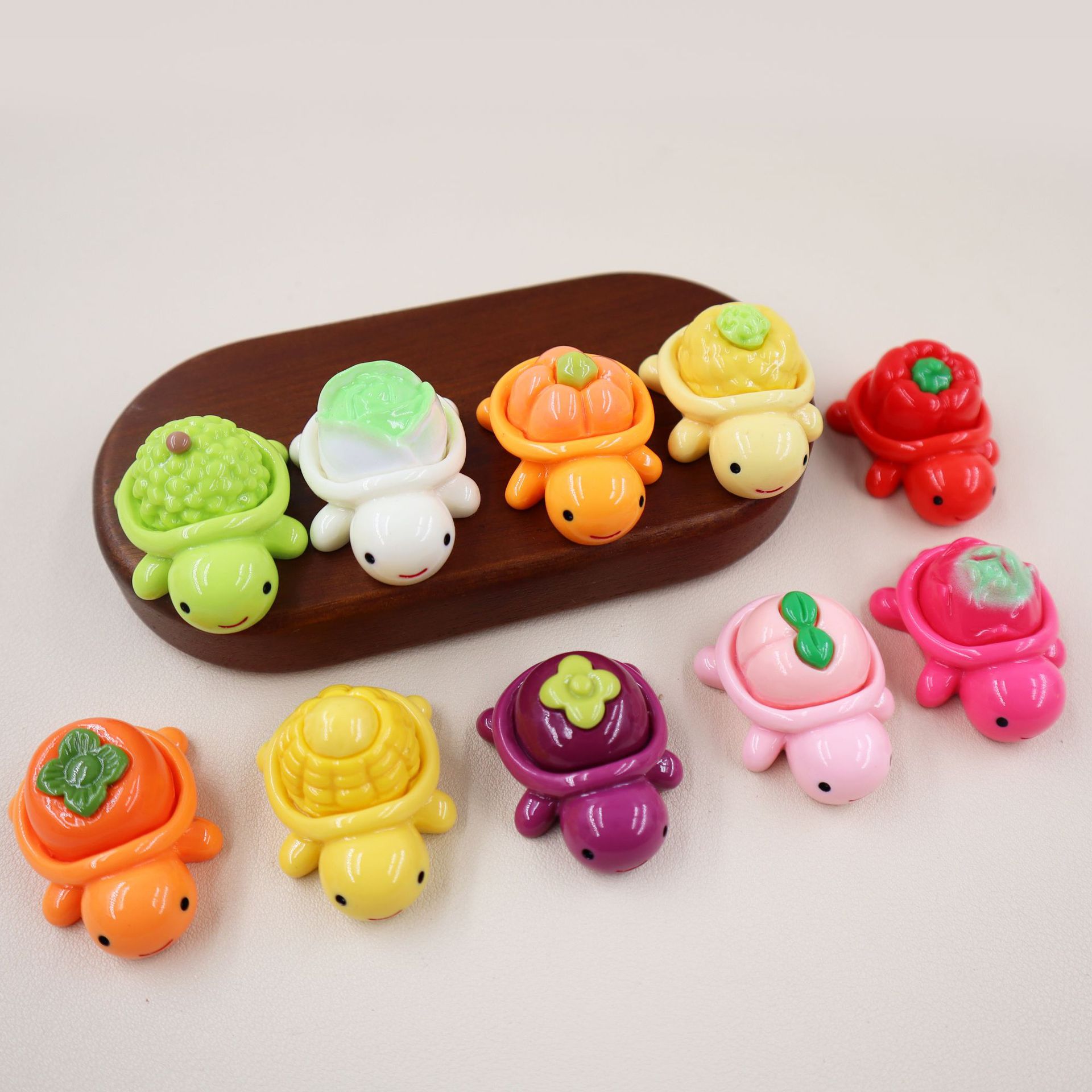 Solid Luminous Vegetable Fruit Tortoise Blind Bag Diy Accessories Micro Landscape Car Resin Ornaments