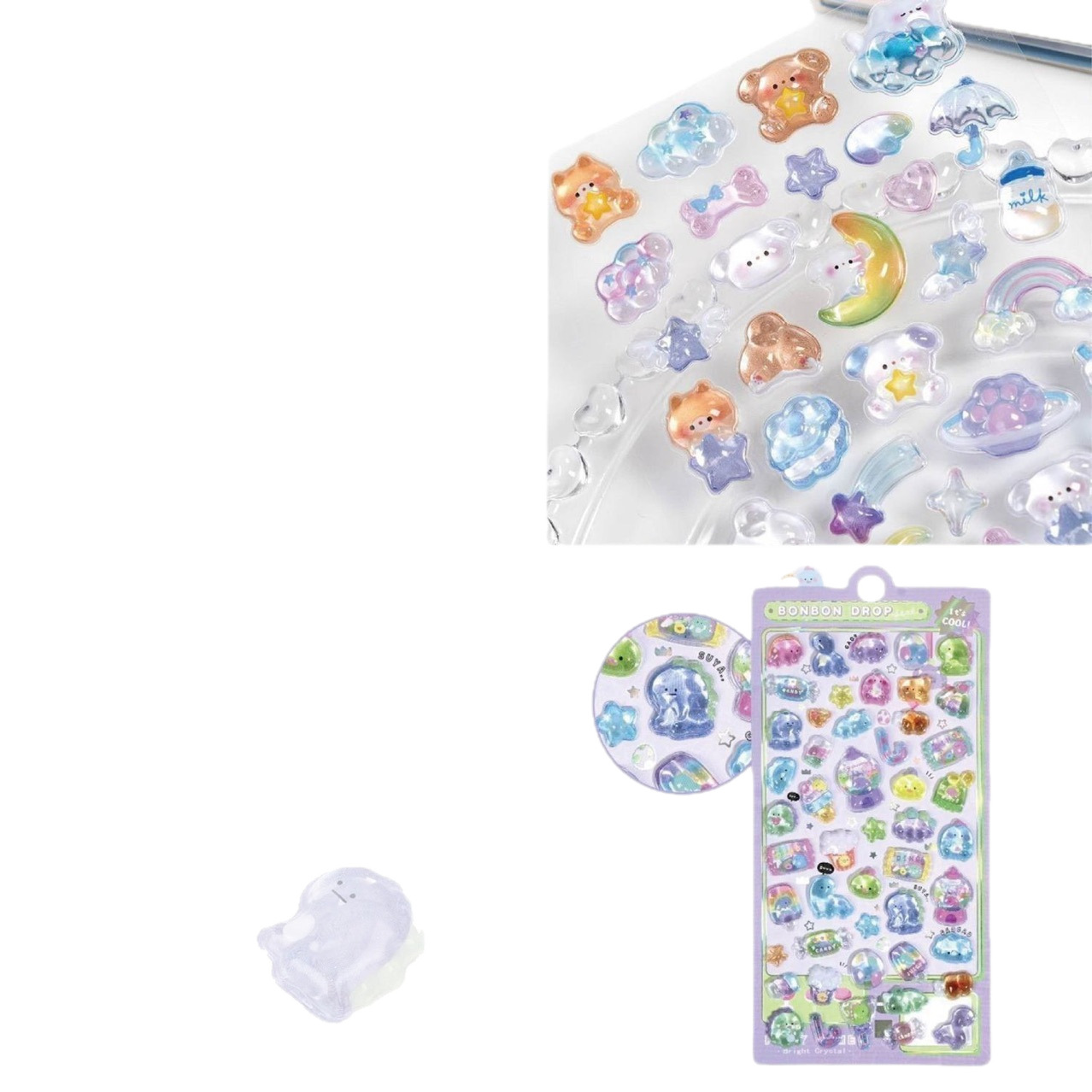 Stickers with High-Looking Cartoon Animals 3D Stereo Crystal Relief Stickers Acrylic Diamond Kidsren and Girls Rewards