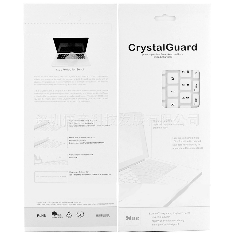 For Apple Notebook Keyboard Film macbook Pro Silicone Transparent Pattern TPU Universal Keyboard Protective Film