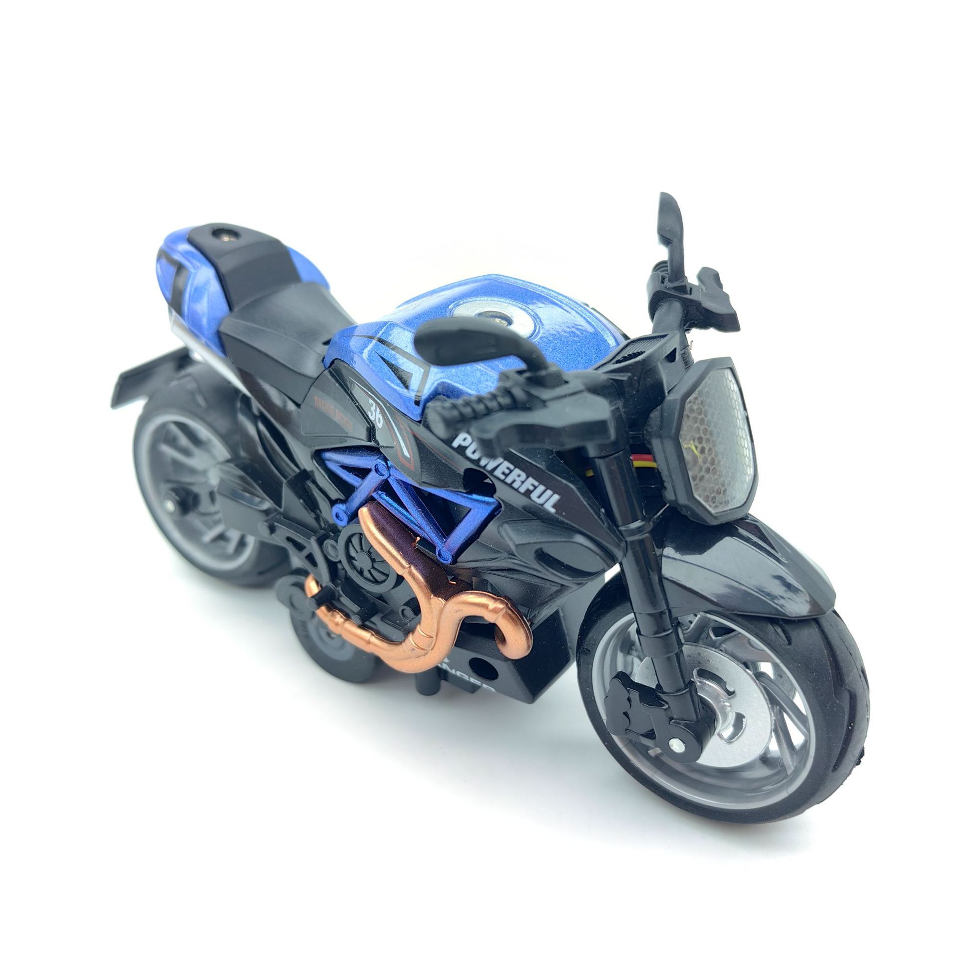 Simulated Alloy Motorcycle Model Inertia Car Toy Boy Children's Toy Car Ornaments Gift Cross-Border Supply