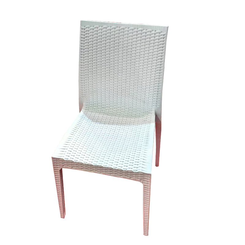 Imitation Rattan Dining Chair, Household Plastic Chair, Outdoor Lawn Wedding Reception Chair, Simple Leisure Backrest Outdoor Furniture