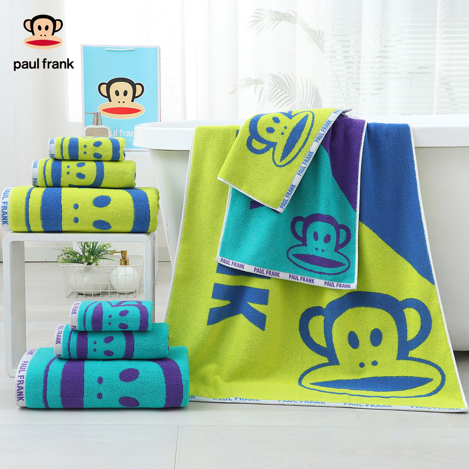 Полотенце большого рта обезьяны 100% хлопок набор полотенец для ванной супер впитывающее хлопковое полотенце для лица мягкое и приятное для кожи домашнее полотенце для ванной