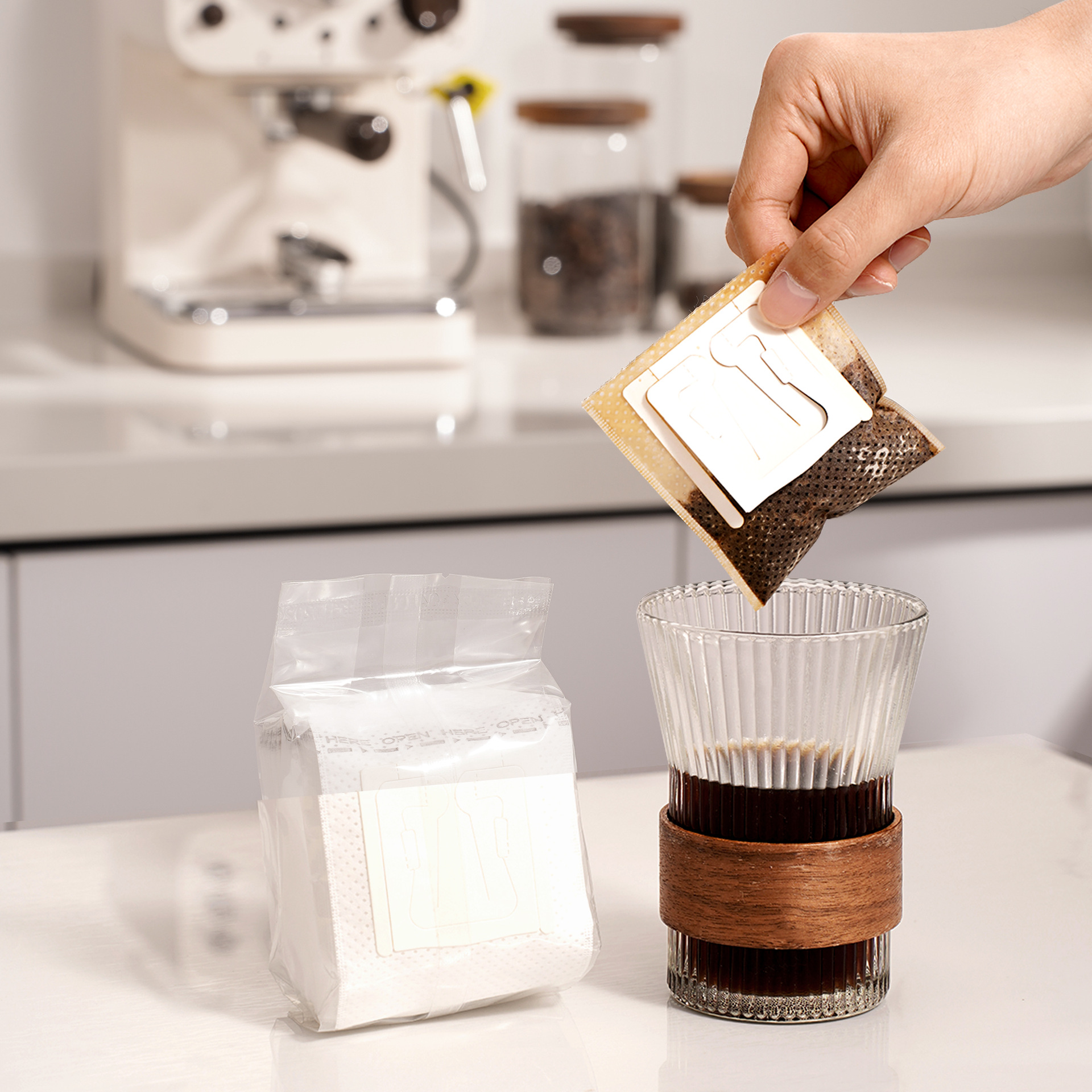 Hanging Ear Coffee Filter Paper Portable Drip Hand Filter Cup Filter Paper Bag Filter Mesh Coffee Powder Filter Bag Packaging Wholesale