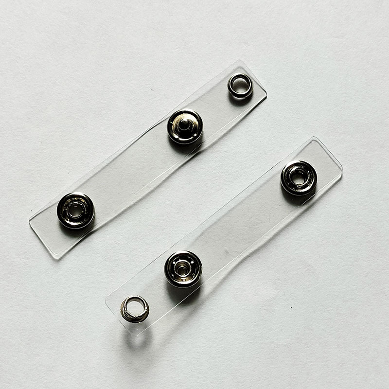 Factory in stock wholesale easy-pull buckle adhesive strip pure transparent PVC soft adhesive strip certificate factory card clip supporting adhesive strip