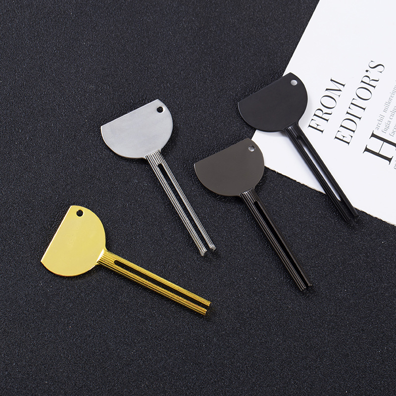 Zinc Alloy Electroplated Toothpaste Squeezer Manual Metal Cosmetic Paste Squeezer Beauty Salon Dye Paste Pigment