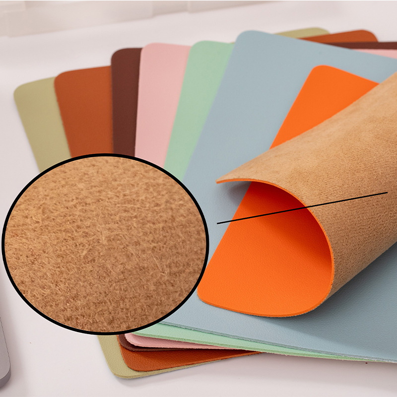 Solid Color Leather Mouse Pad Non-Slip Thermal Insulation Laptop Office Desk Mat Custom Simple small size Mouse Desk Mat