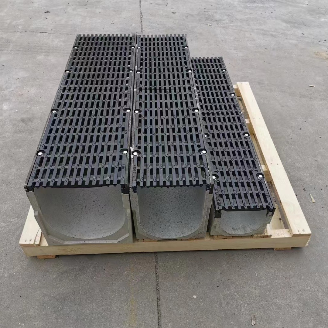 Drainage Ditch U-Shaped Channel Polymer Resin Concrete Drainage Ditch Sponge City Transformation Rainwater Drainage Ditch