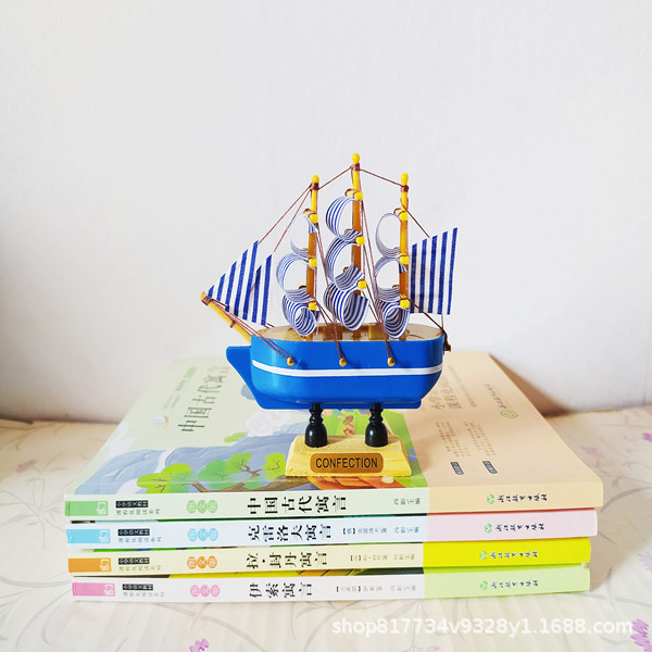 10cm small sailboat crafts decoration decoration cake decoration plastic sailboat model