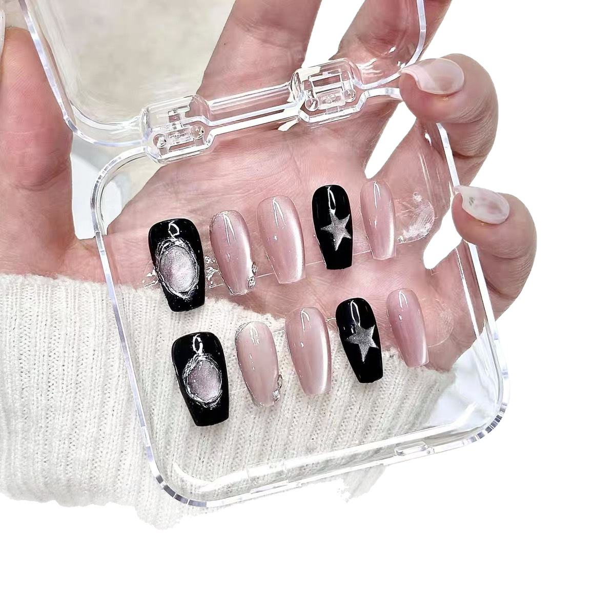 Wearing Armor Storage Box Transparent Acrylic Armor Special Small Square Box Sealed Dust-proof Display Cabinet Manicure Box