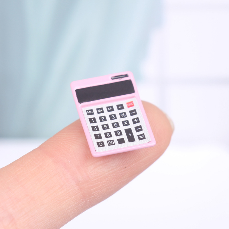 Simulation mini stationery pocket mini stapler calculator learning puzzle toy classroom scene decoration